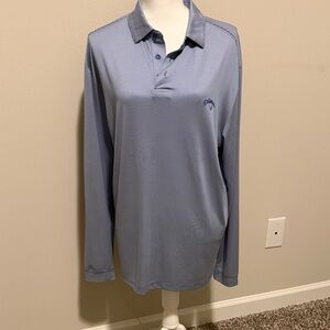 Callaway Light Blue Long Sleeve Polo Shirt